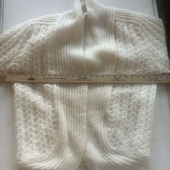 Vintage ‘90s Cocoon Cardigan Belldini Oversized White Cream Size Medium - Picture 8 of 12